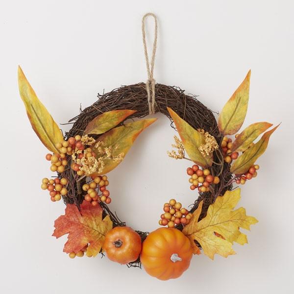 フェイクフルーツ とりよせ品 花びし パンプキンリース オレンジ Hnb F5041 造花ドライフラワー専門問屋花びし 通販 Yahoo ショッピング