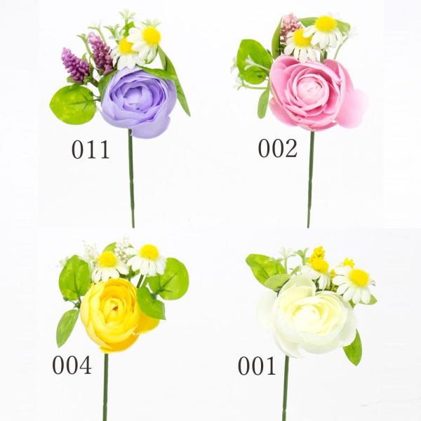 【商品仕様】(素材）花径4cm(ラナンキュラス)幅7cm全長16cm(ポリエステル・ポリエチレン）( allp5 )( csge )( sprngflw )( wntrflw ) 髪飾り コサージュ 花材 材料 パーツ ハナキンポウゲ 花金...