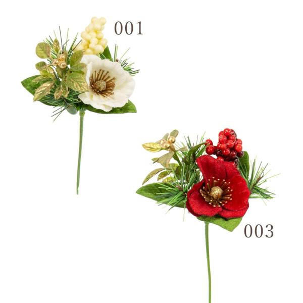 【商品仕様】（素材）幅8cm/全長16cm(ポリエチレン・ポリエチレン・ポリスチレン)( nypic )(allp5 ) ベリー 木の実 葉 葉っぱ ツバキ 椿 つばき レッド 赤 ホワイト 白 ゴールド 金 グリーン 緑 ラメ キラキラ ...