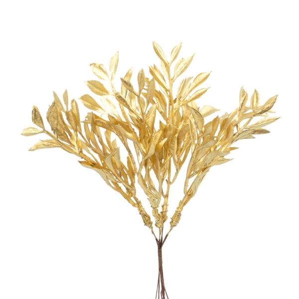 【商品仕様】（素材）幅12cm/全長18.5cm(ポリエチレン・ポリスチレン・ポリスチレン)( gltz )(allp5 ) ゴールド 金 葉 葉っぱ クリスマスアレンジ リーフ ホーリー 造花 オーナメント クリスマスリース インテリア ...