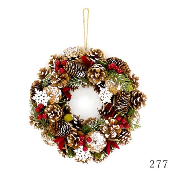 【商品仕様】(素材)直径30cm(天然素材)( allp5 )( cmwrtr ) 造花 クリスマスリース スワッグ ハンガー ツリー クリスマスツリー もみの木 葉っぱ オーナメント インテリア 雑貨 ディスプレイ デコレーション パーツ...