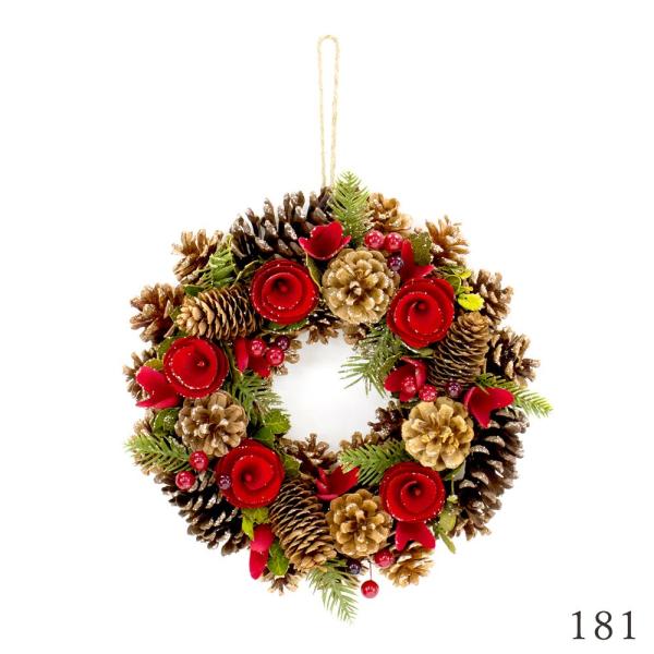 【商品仕様】(素材)直径30cm(天然素材)※グリッター商品です。( allp5 )( cmwrtr ) 造花 クリスマスリース スワッグ ハンガー ツリー クリスマスツリー もみの木 葉っぱ オーナメント インテリア 雑貨 ディスプレイ ...