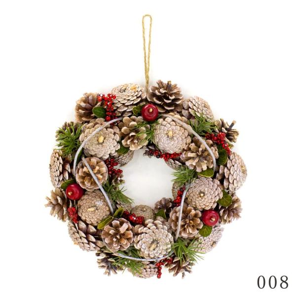 【商品仕様】(素材)直径30cm(天然素材)( allp5 )( cmwrtr ) 造花 クリスマスリース スワッグ ハンガー ツリー クリスマスツリー もみの木 葉っぱ オーナメント インテリア 雑貨 ディスプレイ デコレーション パーツ...