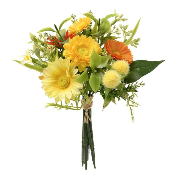 【商品仕様】（素材）花径2~5cm 全長21cm（ポリエステル・ポリエチレン・ナイロン・ポリプロピレン・ワイヤー）( allp5 ) ガーベラ ハナグルマ 花車 ハナセンボンヤリ 大千本槍 オオセンボンヤリ 花束 花冠 髪飾り インテリア ...