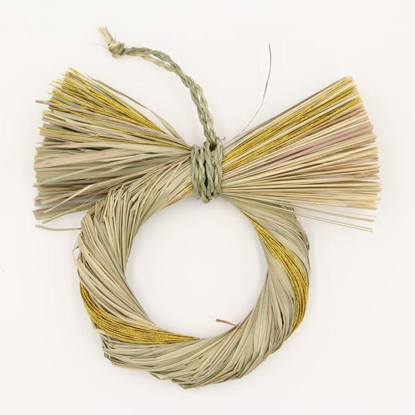 リース 土台 花器 正月 ベース とりよせ品 しめ縄水引リースS