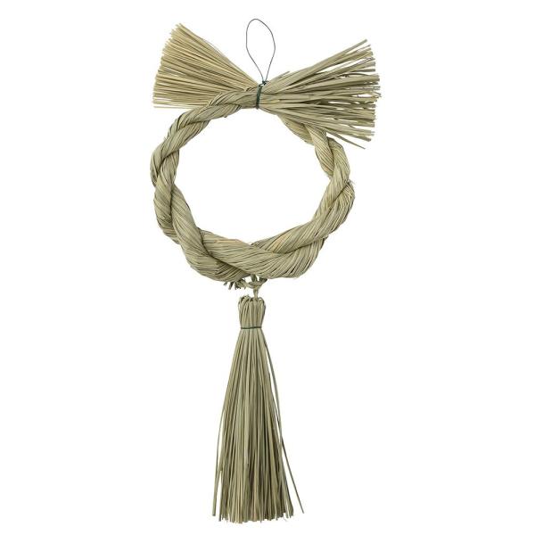 【商品仕様】（素材）輪の直径18cm 下縄径4cm 全長45cm（萱草・ワイヤー）( allp5 )( nwyrmt ) お正月アレンジ お正月インテリア お正月小物 お正月ベース アレンジベース 和風 和モダン 和雑貨 縁起物 萱草 正月...