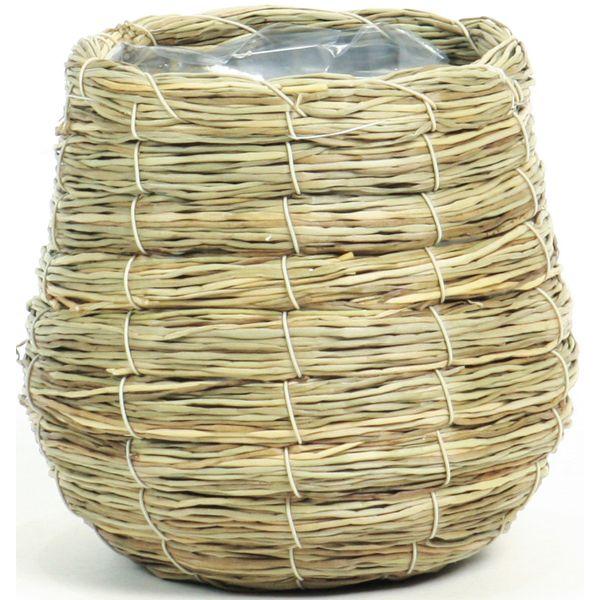 【商品サイズ】外寸:直径13.5cm 高さ13cm内寸:直径9cm 高さ12cm※内側ビニール付き バスケット 鉢 ポット プランター インテリア 花資材 花器 ベース アレンジ 安い 装飾 フラワーアレンジメント 土台 母の日 結婚式 ク...