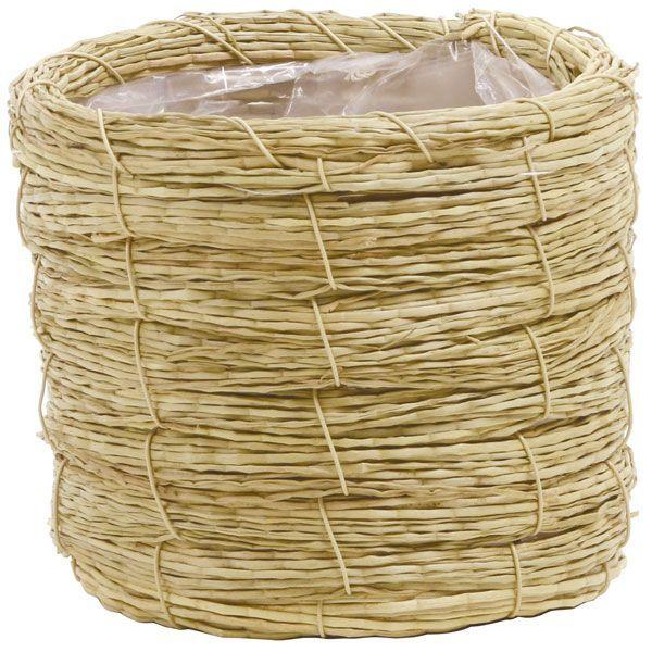 【商品仕様】直径13.5cm高さ11.5cm(内寸:直径11cm 高さ10.5cm)※吸水フォーム1/3本・ダ鉢3号兼用※内側ビニール付 バスケット 鉢 ポット プランター インテリア 花資材 花器 ベース アレンジ 安い 装飾 フラワーア...