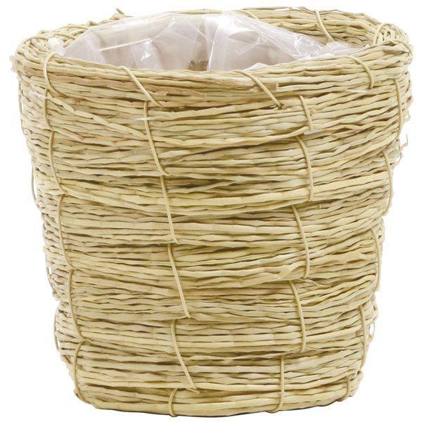 【商品仕様】直径11.5cm高さ10.5cm(内寸:直径9.5cm 高さ9.5cm)※吸水フォーム1/3本・ダ鉢3号兼用※内側ビニール付 バスケット 鉢 ポット プランター インテリア 花資材 花器 ベース アレンジ 安い 装飾 フラワーア...