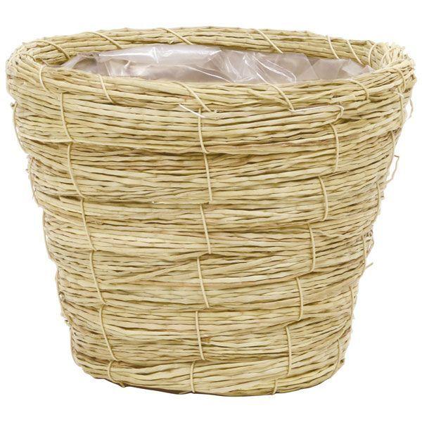 【商品仕様】直径16cm高さ13cm(内寸:直径14cm 高さ12cm)※ダ鉢4号用※内側ビニール付 バスケット 鉢 ポット プランター インテリア 花資材 花器 ベース アレンジ 安い 装飾 フラワーアレンジメント 土台 母の日 結婚式 ...