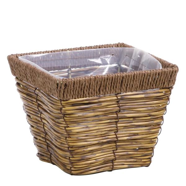 【商品仕様】14x14x高さ11cm内寸12.5×12.5×高さ10cmダ鉢3.5号サイズビニール付き インテリア ベース カバー 観葉植物 ナチュラル グリーン フェイクグリーン ディスプレイ 装飾 母の日 結婚式 クリスマス 正月 ハロ...