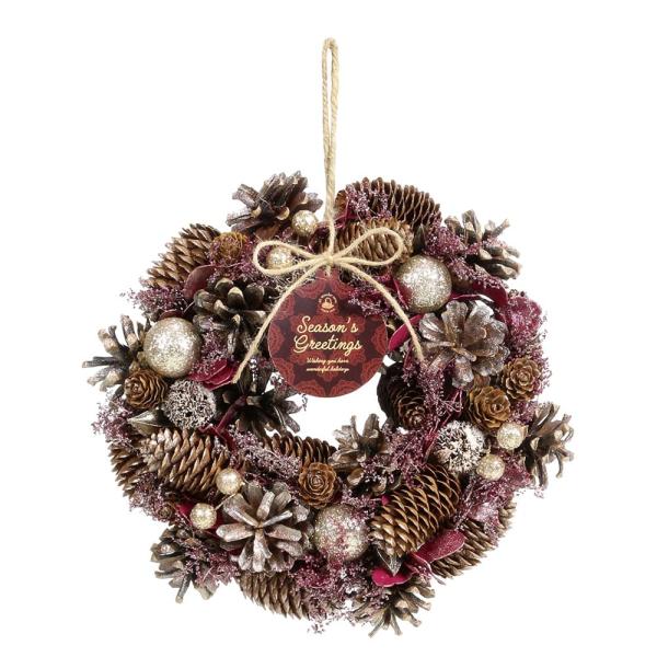 【商品仕様】径25cm【お伝えしたいこと】※天然素材を使用して1点1点手づくりしており、パーツの色や形、全体のバランス感に個体差があるため直径も多少前後します。自然のもの特有の個性として、ナチュラルな風合いをお楽しみください。※簡易なパッケ...