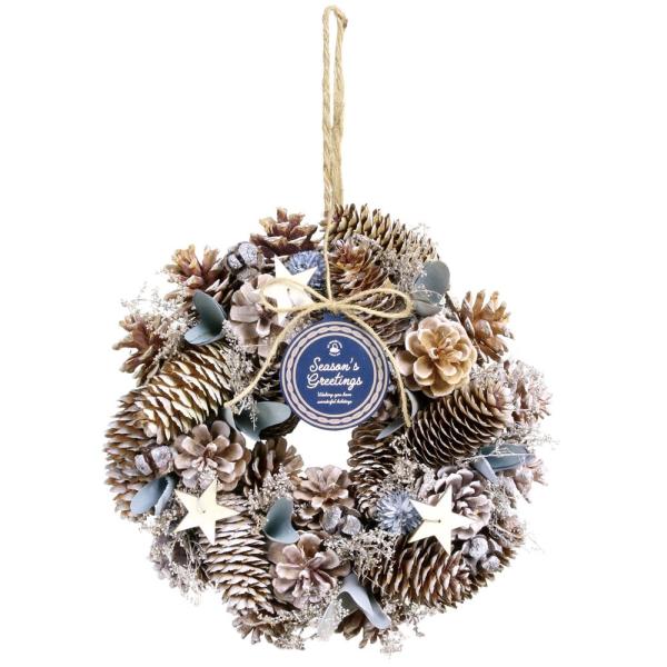 【商品仕様】径25cm麻紐付き小箱入り【お伝えしたいこと】※天然素材を使用して1点1点手づくりしており、パーツの色や形、全体のバランス感に個体差があるため直径も多少前後します。自然のもの特有の個性として、ナチュラルな風合いをお楽しみください...