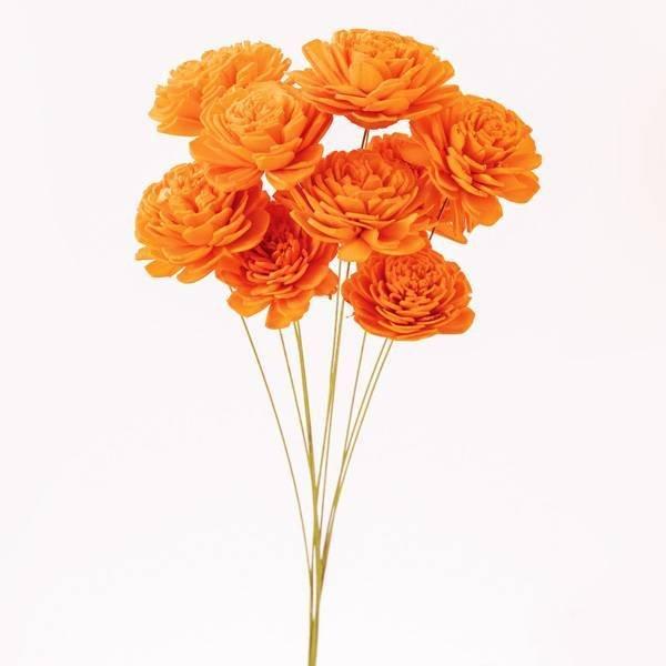 【商品仕様】全長約25cm花径約4cm1束10本入り※すべて手作業で製造しているため、表記のサイズよりも小さいものが混じる場合がございます※ハンドメイドフラワーとは※木の実や皮、茎などの自然素材を組み合わせて作ったお花です。自然素材の温かみ...