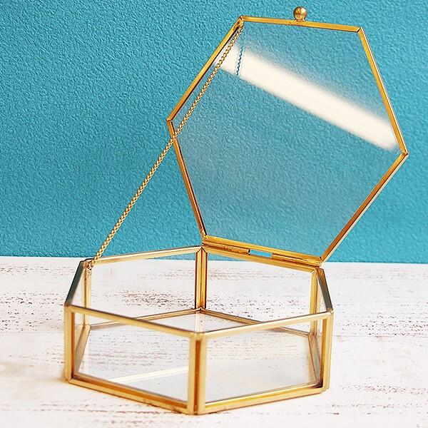 ガラス ベース 即日出荷 Posh Living ガラスケースl 六角形 ガラスボックス インテリア リングピロー Sps 造花ドライフラワー専門問屋花びし 通販 Yahoo ショッピング