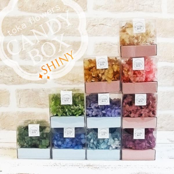 【商品サイズ】(素材)ボックスサイズ8×8×高さ8cm【お伝えしたいこと】※スプラッシュ空は画像よりも薄めの色味です。( allp5 )(10_dras)( rsn )人気のカラフル少量アジサイにゴールドやシルバーのシャイニーカラーの差し色...