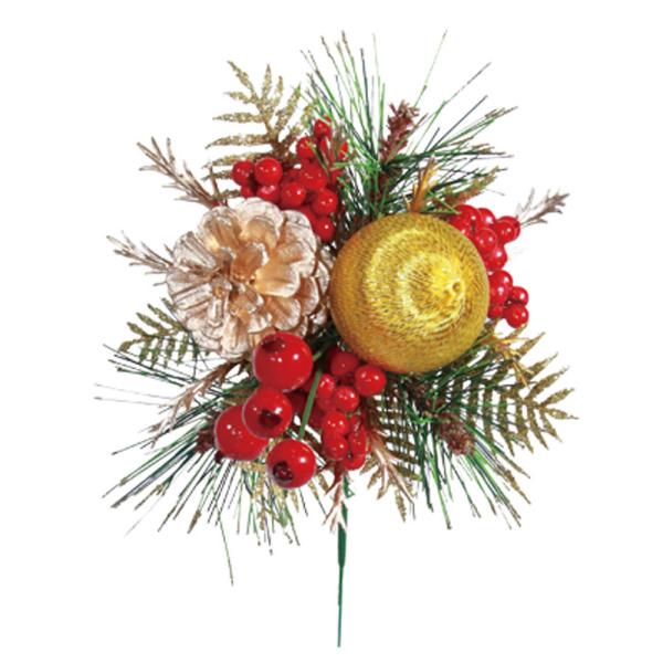 【商品仕様】全長22cm材質:ポリエステル・ポリエチレン・スチロール・自然素材・ワイヤー( allp5 )( nypic ) 正月ピック 迎春ピック 造花 シルクフラワー イミテーション アーティフィシャルフラワー フェイク 新春 迎春用品...