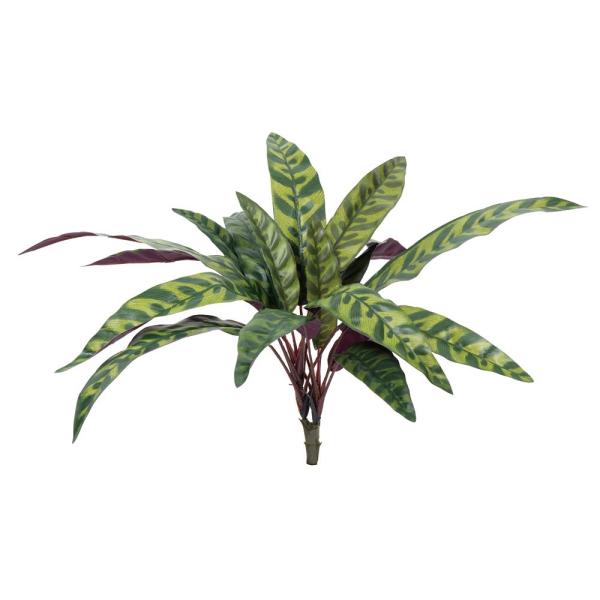 【商品仕様】(素材)全長33cm　葉長16〜23cm（ポリエステル・ポリエチレン・ワイヤー）( allp5 ) カラテア 観葉植物 壁面緑化 ウォールグリーン インテリア フェイク パーツ インテリアフラワー フェイクフラワー シルクフラワ...