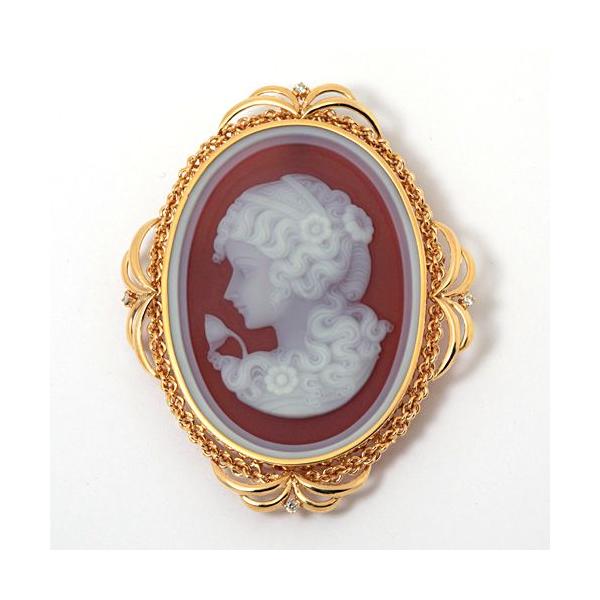 K18 メノウカメオ ブローチ ペンダント : 宝寿堂 Yahoo!店 - 通販