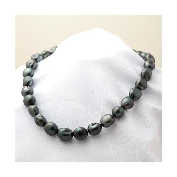 南洋黒蝶パールネックレス11mm〜13mm バロック : 宝寿堂 Yahoo!店