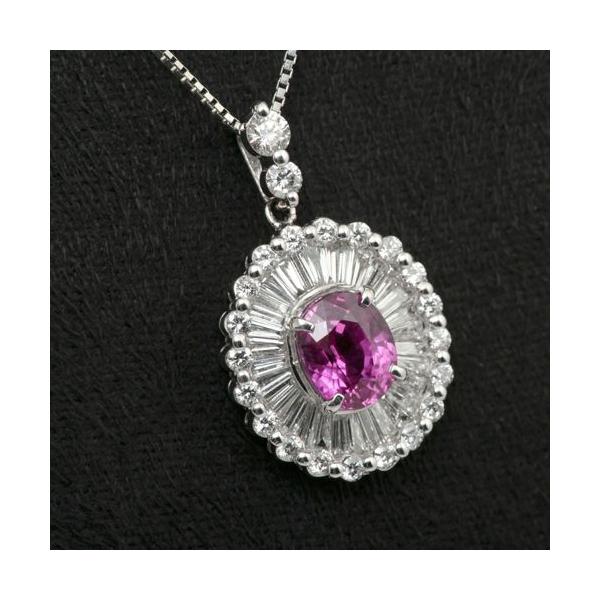 プラチナ 大粒ルビー2ct ペンダント ネックレス ダイヤモンド : 宝寿堂 