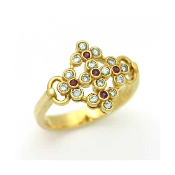 K18ルビー ダイヤモンドリング リングサイズ13号 サイズ変更可 : 宝寿