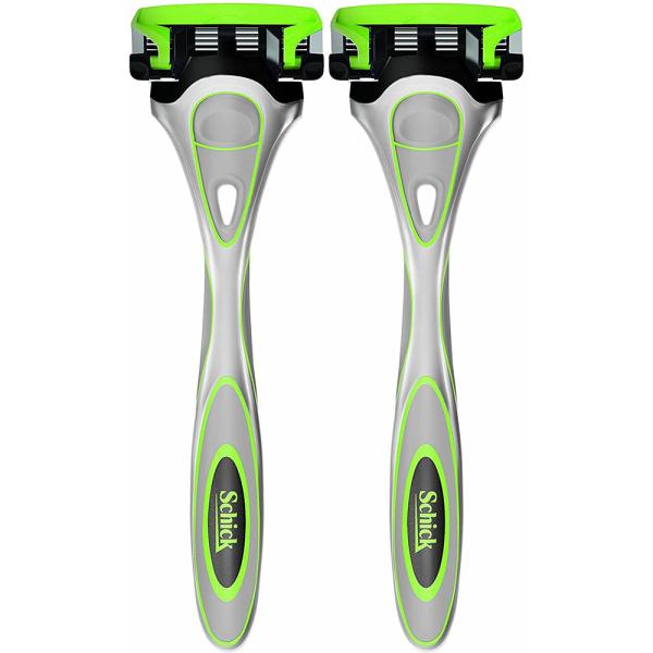 【正規品】シック Schick 5枚刃 ハイドロ5 プレミアム 敏感肌 ホルダー 2本 本体 替刃2コ付（替刃2コは本体に装着済み）【訳あり特価】【荷物追跡サービス付】