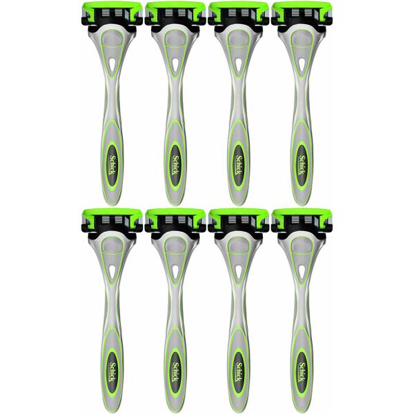 【正規品】シック Schick 5枚刃 ハイドロ5 プレミアム 敏感肌 ホルダー 8本 本体 替刃8コ付（替刃8コは本体に装着済み）【訳あり特価】【荷物追跡サービス付】