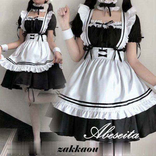 クリスマス プレゼント 衣装 メイド服 コスプレ メイド コスチューム 仮装 レディース ドレス レース 可愛い パーティー