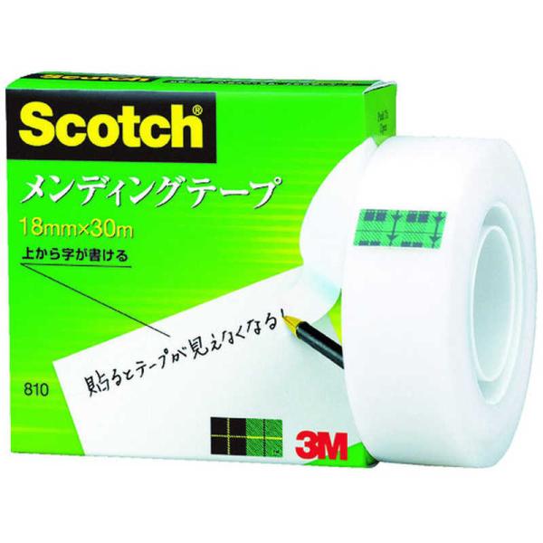 他サイト： 3Mジャパン　3M メンディングテープ 18mmX30m 巻芯径25mm 810-1-18　810118の商品画像