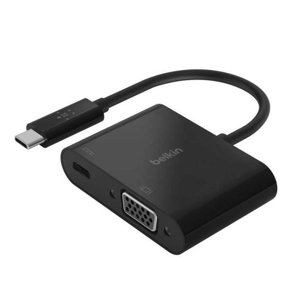 BELKIN@USB-CtoVGA+USB-C 60W PD ϊA_v^@AVC001btBK