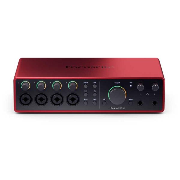 FOCUSRITE 第4世代Scarlettマイクプリアンプ4基搭載、18入力16出力USBオーディオインターフェース 600万人が選んだベストセラーシリーズ Scarlett18i164thGen