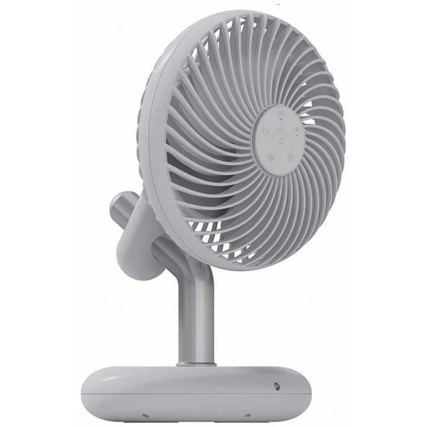 WINTECH ポータブルデスクトップファン 充電池内蔵 ［リモコン付き