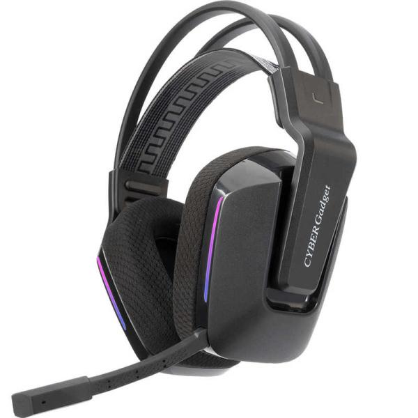 サイバーガジェット PS5/SWITCH用ワイヤレスゲーミングヘッドセット ブラック -BK［PS5/SWITCH］ CY-P5GMWHS