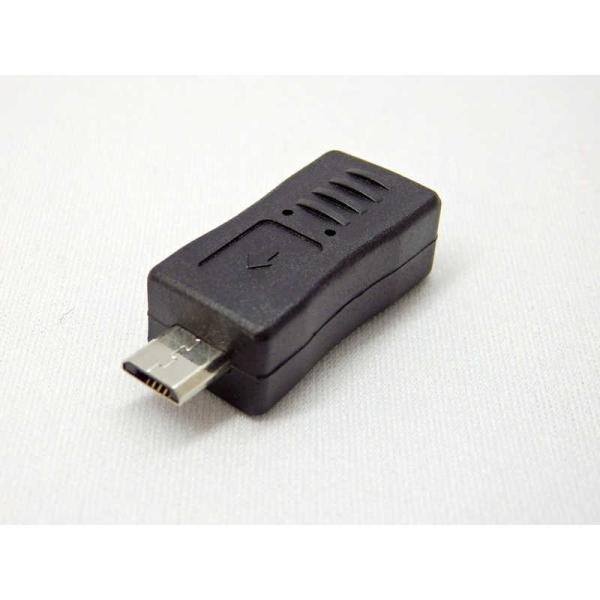 他サイト： SSAサービス　USB変換コネクタ miniUSB(メス) microUSB(オス) ※OTG非対応 ブラック　SMIFMCMの商品画像