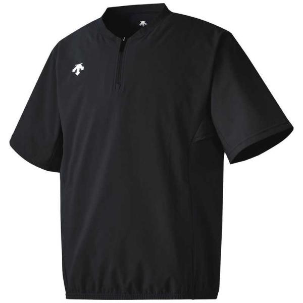 デサント　DESCENTE 半袖 ストレッチジャケット ブラック 2XO DB5SJK32M 【返品交換不可】　DB5SJK32M_25SS y-kojima_4548952796429
