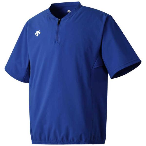 デサント　DESCENTE 半袖 ストレッチジャケット ネイビー 3XO DB5SJK32M 【返品交換不可】　DB5SJK32M_25SS デサント DESCENTE 半袖 ストレッチジャケット ブルー 3XO DB5SJK32M