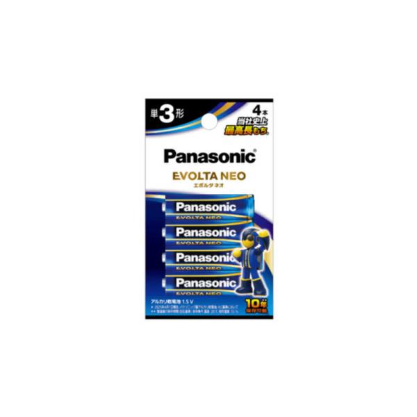 他サイト： パナソニック　Panasonic　単3形4本 アルカリ乾電池 エボルタネオ　LR6NJ/4Bの商品画像