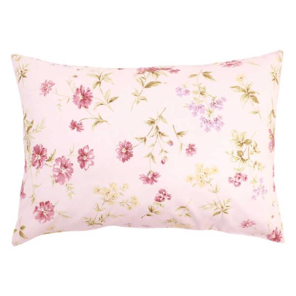 他サイト： 　メリーナイト 枕カバー 「ボタニカルガーデン」 ピンク 約43×63cm ファスナー式 まくらが入れやすい 綿100％ 心地よい肌触り オールシーズン 洗える ピンク　の商品画像