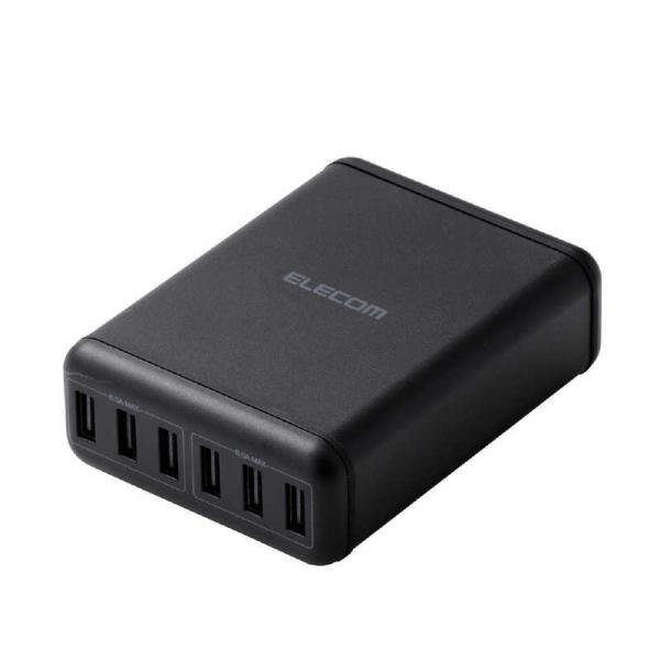 エレコム MPA-ACD03BK 6ポートAC充電器 ブラック