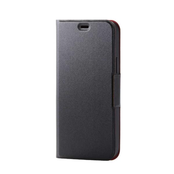 �G���R���@ELECOM�@iPhone 12 12 Pro 6.1�C���`�Ή� ���U�[�P�[�X �蒠�^ ���Εt�� �u���b�N�@PM-A20BPLFUBK