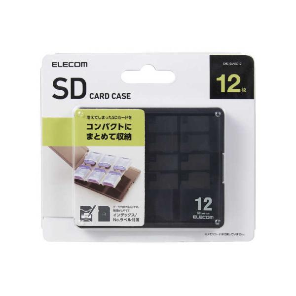 SDカードケース SD カード SDカード ケース 12枚 収納 ブラック エレコム┃CMC-06NSD12