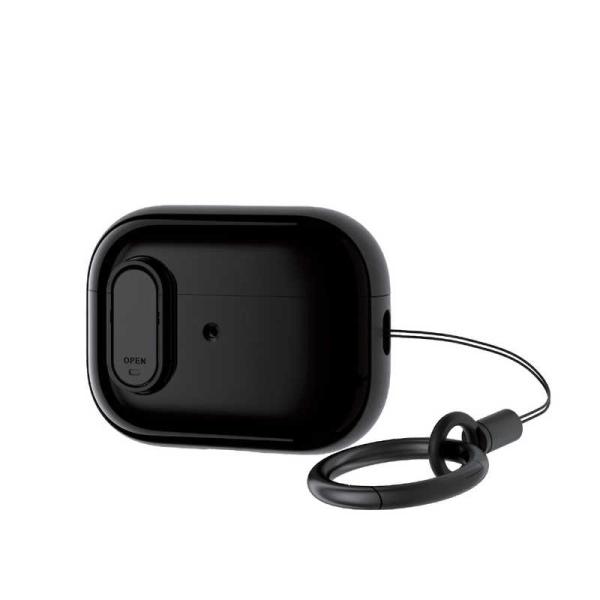 エレコム　ELECOM　AirPods Pro 第2世代 ( 2022 ) 用 ハイブリッドカバー ブラック　AVA-AP4TSLBK