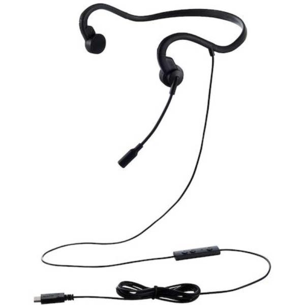 エレコム HS-BC05CBK 有線骨伝導ヘッドセット USB Type-C(TM)