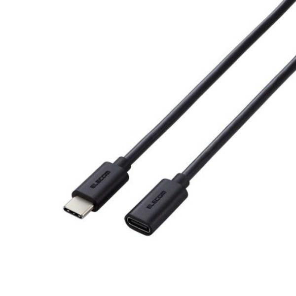 他サイト： エレコム　ELECOM　USB Type C 延長ケーブル 2m PD 60W ブラック　MPA-ECC20BKの商品画像