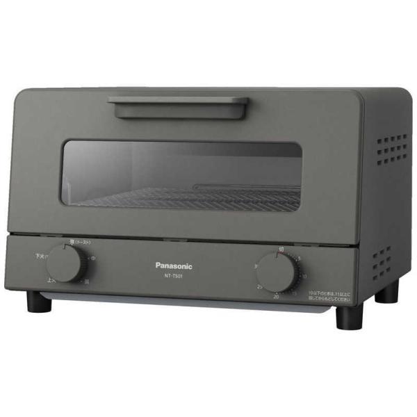 パナソニック　Panasonic　コジマ｜オーブントースター グレー 1200W/食パン４枚 　NT-T501-H