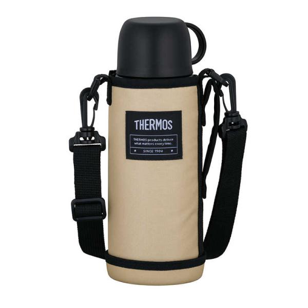 JR東海 会いに行こう サーモボトル チャコールブラック サーモス 真空断熱2ウェイボトル 800ml ベージュブラック FJJ-802WF