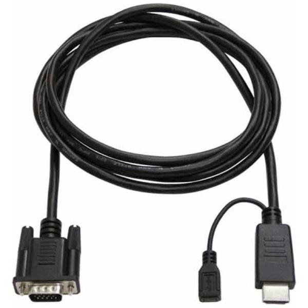 �A�C�l�b�N�X�@�f���ϊ��P�[�u�� micro USB���X���d �u���b�N [HDMI��VGA /2m]�@AMC-HDVGA20