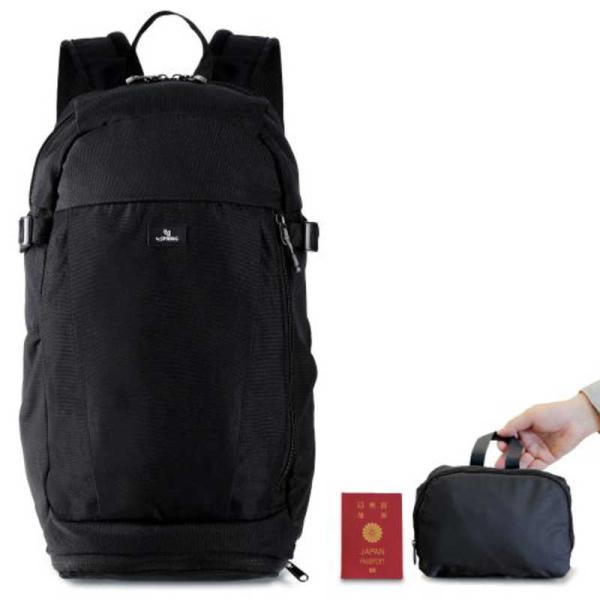 Coyseio Smarturbanuseful 折りたたみ式 リュックブラック トランスペクト 4 SPRING 折りたたみバックパック 25L ブラック