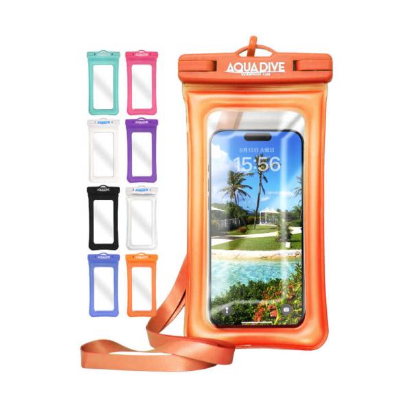 shizukawill　スマホ 防水ケース エアアリ アクアダイブ オレンジ Shizukawill　ACDIVE02OR